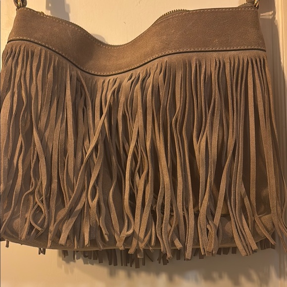 MICHAEL Michael Kors Tan Suede Fringe Shoulder Bag - Picture 5 of 16
